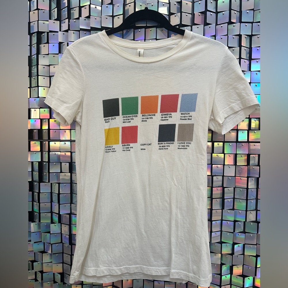 Billie Eilish Color Palette Graphic Tee • Bella + Canvas • Size L